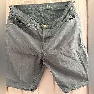 LRG Men's Greyish Green Jean Shorts size 38